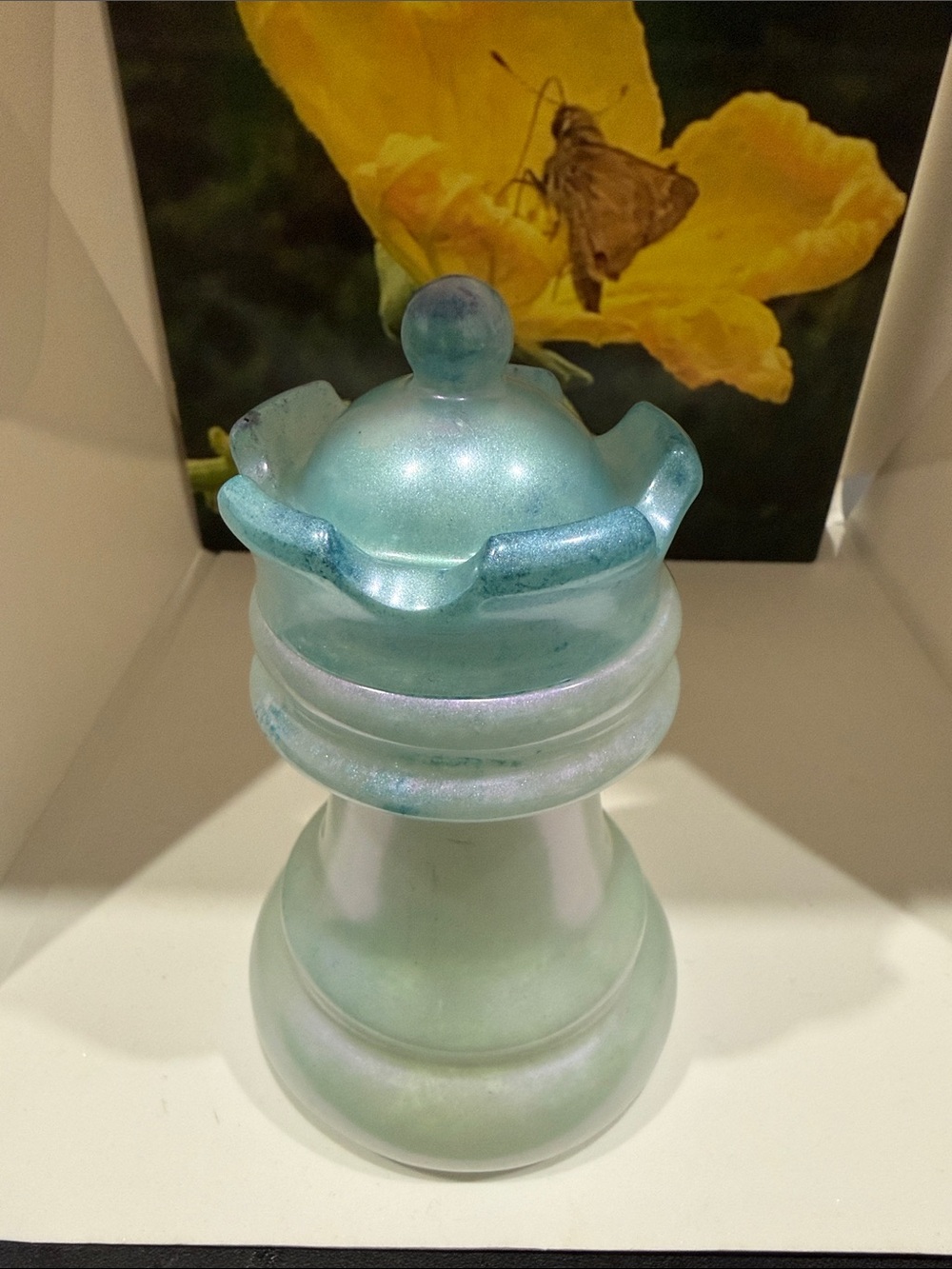 Resin Decorative Chess Rook Container - Picture 2 of 10